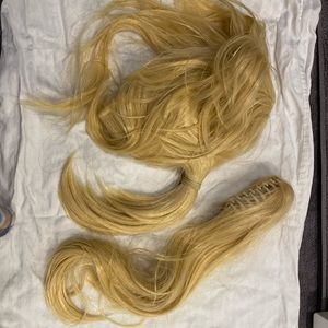 High quality Long blonde with separate ponytail Adora worn only once
